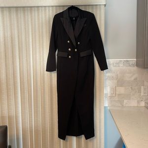 Blazer Dress with Gold Buttons